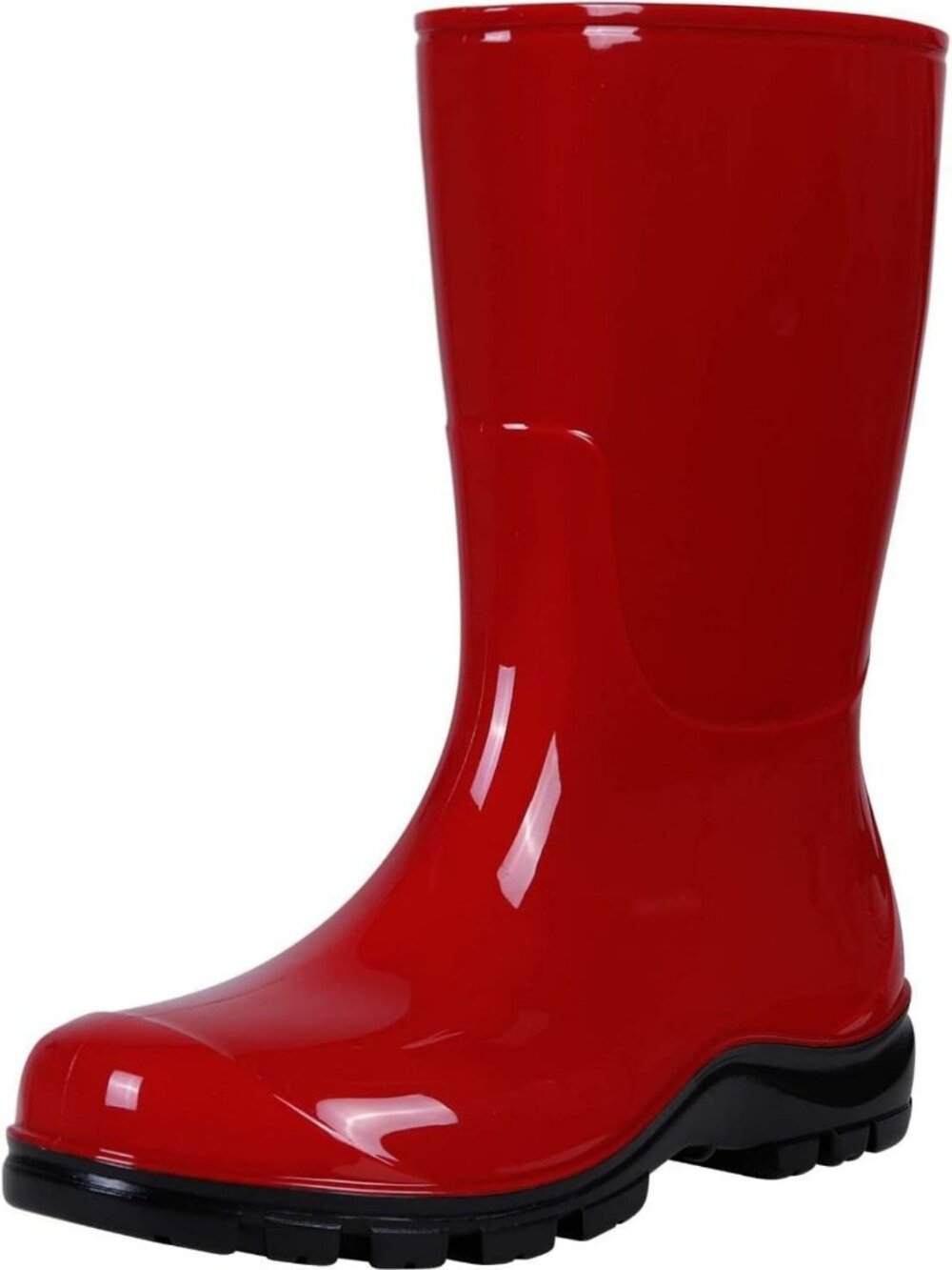 Stylish Mid Calf Waterproof Rain Boots | Printed Rubber Short Garden Shoes